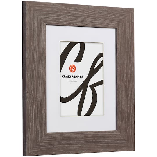 4 Pack Craig Frames American Barn Farmhouse Gray Picture Frame with Mat
